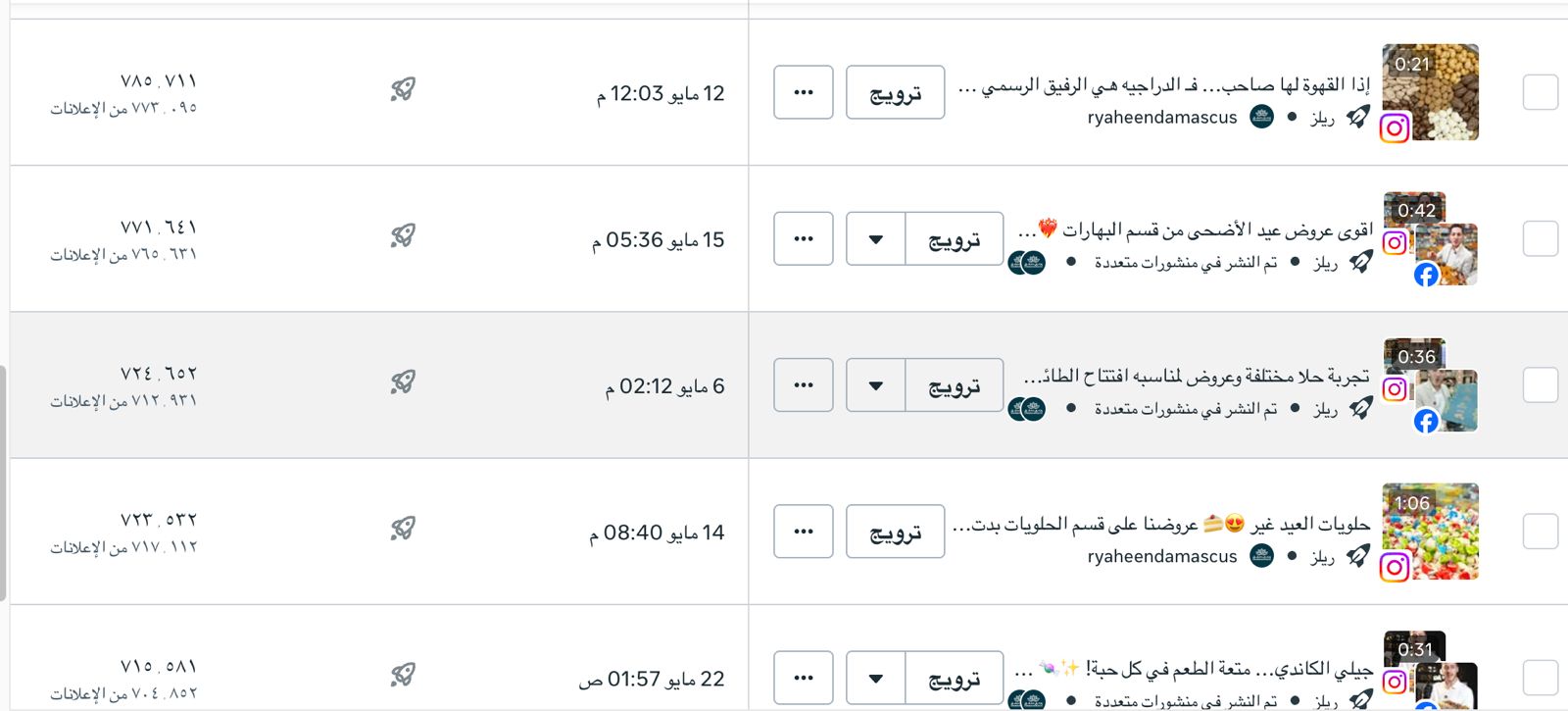 عينة — حملات مايو